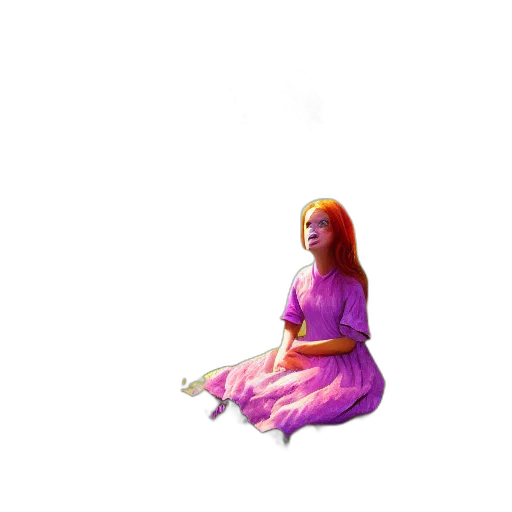 dress, creature, staff, crown transparent PNG cut-out