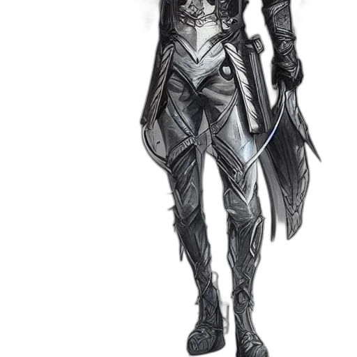 staff, sword, concept art, fantasy art, comic book art, cyberpunk, monochrome, dark transparent PNG cut-out