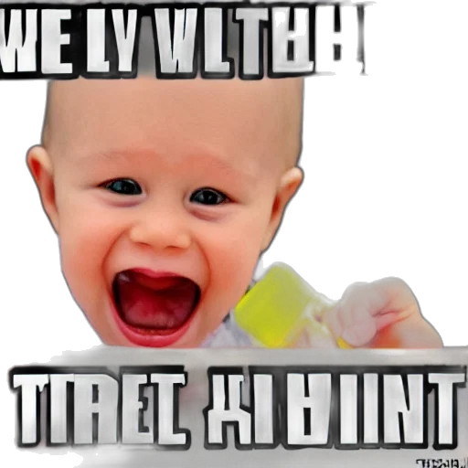 3d render, evil, toddler transparent PNG cut-out