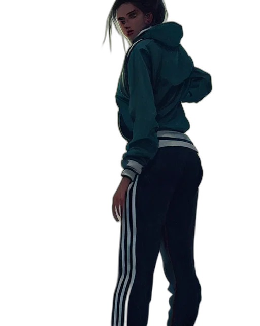 jacket, staff, shoes, creature transparent PNG cut-out