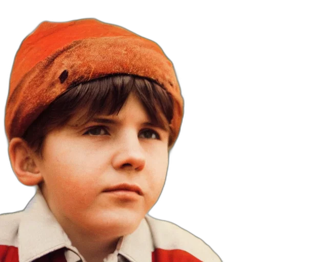 hat, face, photorealistic, lomographic, portrait, photo, soviet, boy transparent PNG cut-out