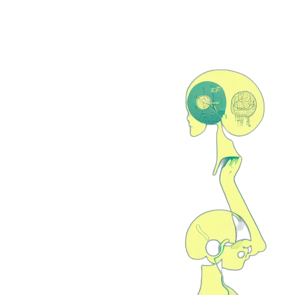 robot, mask, creature, staff transparent PNG cut-out