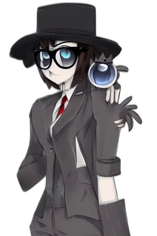 staff, hat, jacket, creature, cartoon, anime, concept art, pixel art transparent PNG cut-out