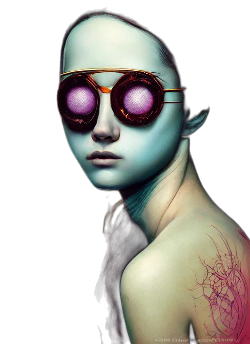 mask, face, robot, creature transparent PNG cut-out