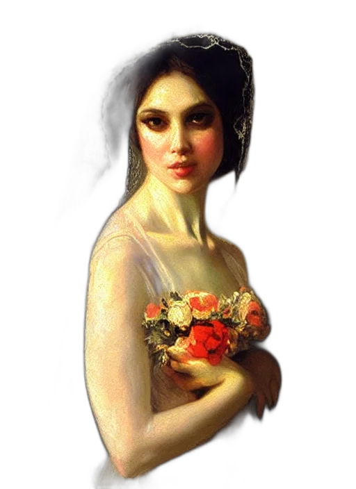 dress, jewelry, crown, face, oil painting, photorealistic, fantasy art, pixel art transparent PNG cut-out