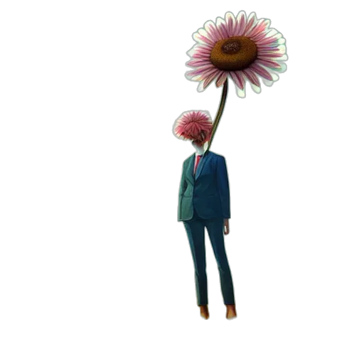 umbrella, flower, staff, hat transparent PNG cut-out