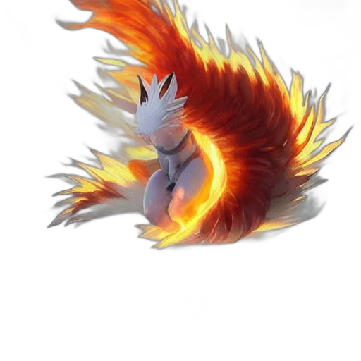 dragon, creature, hair, animal, concept art, fantasy art, pixel art, watercolor transparent PNG cut-out