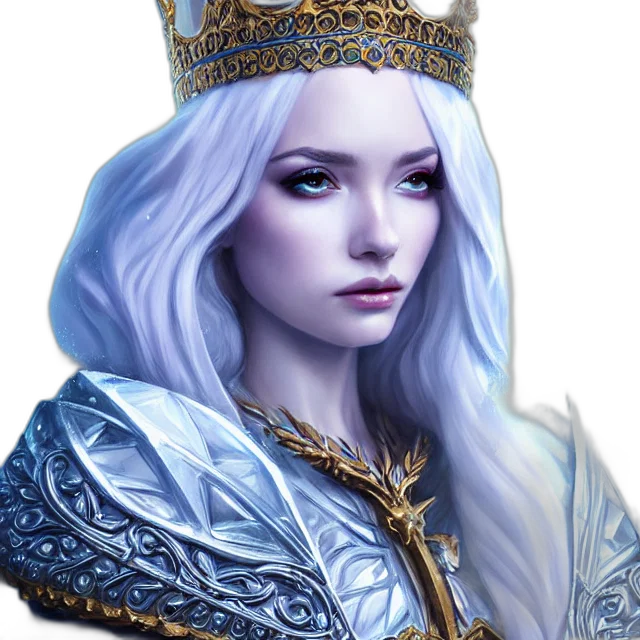 crown, face, jewelry, staff, fantasy art, concept art, photorealistic, pixel art transparent PNG cut-out