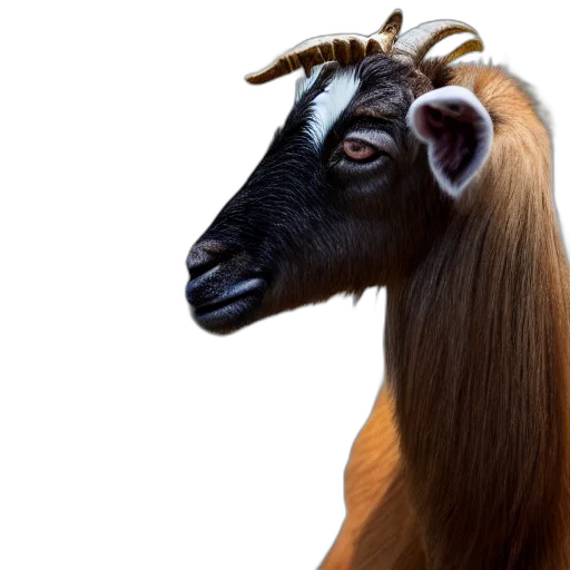 animal, hair, creature, face, photorealistic, 3d render, concept art, photo transparent PNG cut-out