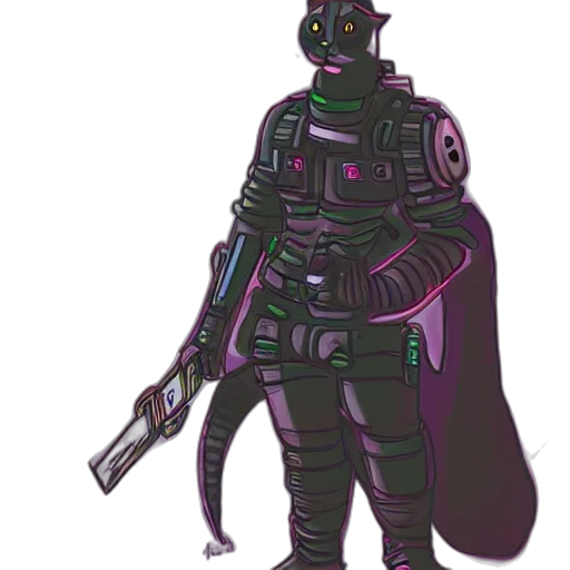 staff, robot, weapon, jacket transparent PNG cut-out