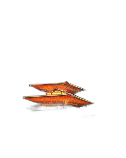 umbrella, hat, staff, building transparent PNG cut-out