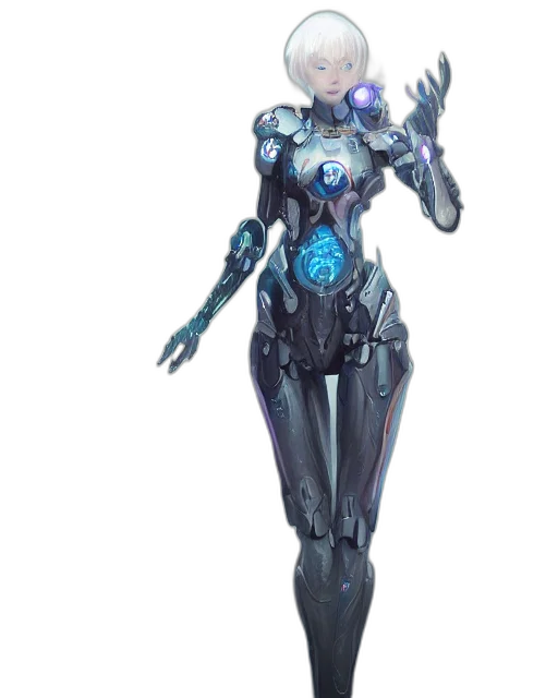 robot, weapon, staff, jewelry transparent PNG cut-out