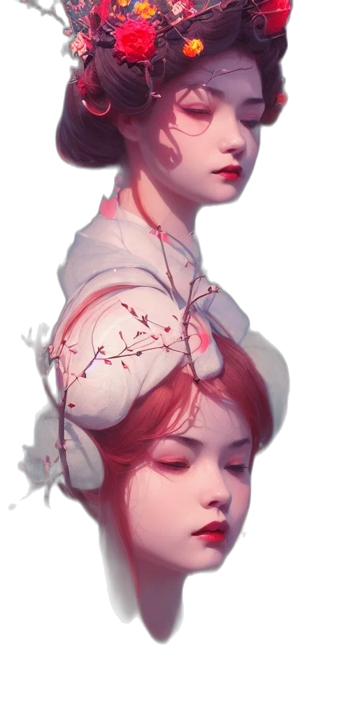 crown, creature, dress, face, concept art, fantasy art, cyberpunk, photorealistic transparent PNG cut-out
