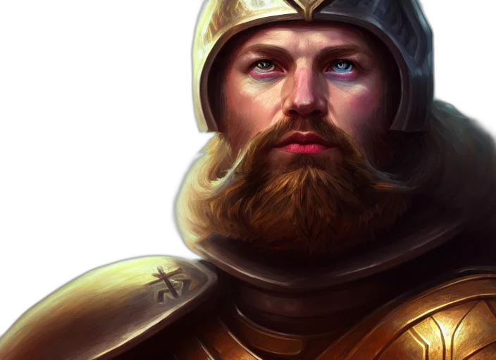 sword, face, fantasy art, photorealistic, concept art, comic book art, golden, hyperrealistic transparent PNG cut-out