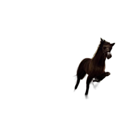 animal, creature, dragon, hair, photorealistic, concept art, 3d render, horse transparent PNG cut-out