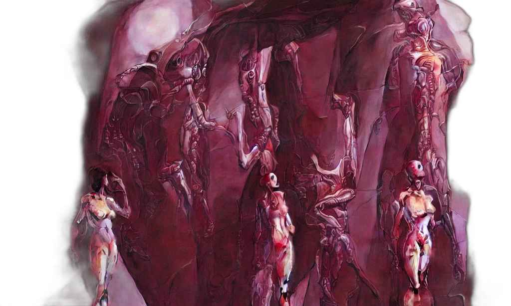 dress, concept art, oil painting, underwater transparent PNG cut-out