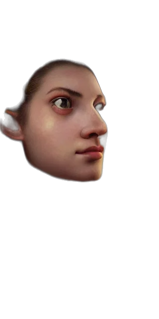 face, mask, creature, staff, photorealistic, 3d render, concept art, fantasy art transparent PNG cut-out