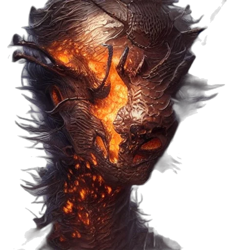mask, dragon, face, creature transparent PNG cut-out