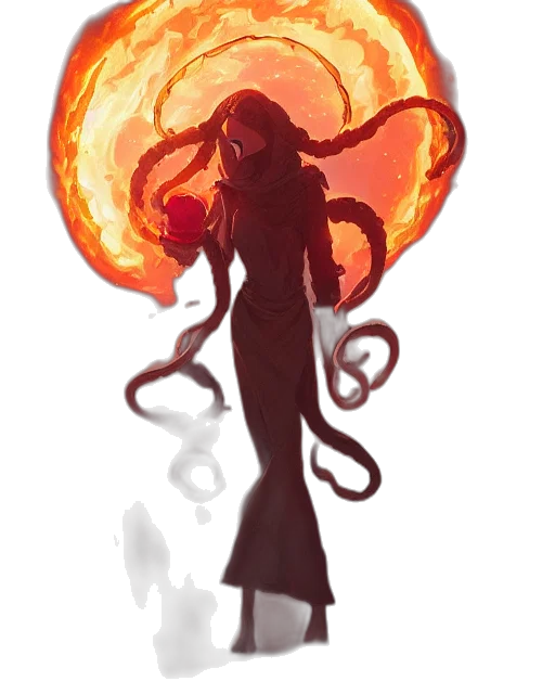 staff, dress, creature, dragon, concept art, fantasy art, watercolor, pixel art transparent PNG cut-out