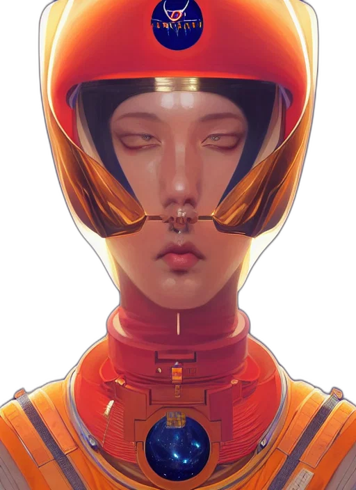 robot, face, mask, concept art, comic book art, cyberpunk, anime, outer space transparent PNG cut-out