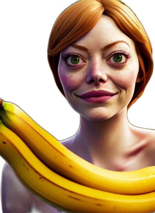 face, concept art, photorealistic, 3d render, comic book art, anthropomorphic, portrait, emma transparent PNG cut-out