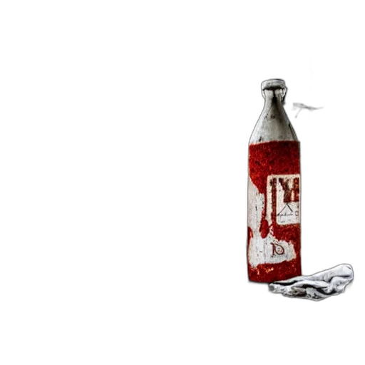 bottle, weapon, sword, staff, 3d render, concept art, photorealistic, pixel art transparent PNG cut-out