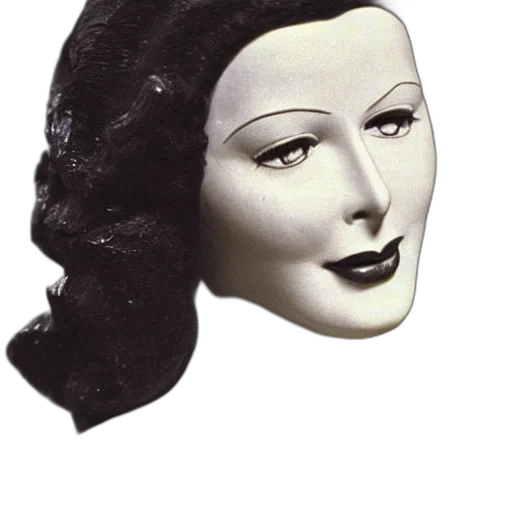 mask, face, hat, crown, photorealistic, 3d render, concept art, vaporwave transparent PNG cut-out