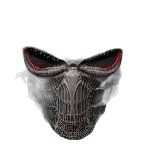 mask, face, creature, hat, 3d render, concept art, photorealistic, comic book art transparent PNG cut-out