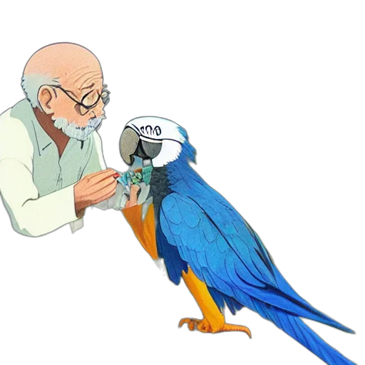 animal, staff, jewelry, concept art, cartoon, pixel art, anime, blue transparent PNG cut-out