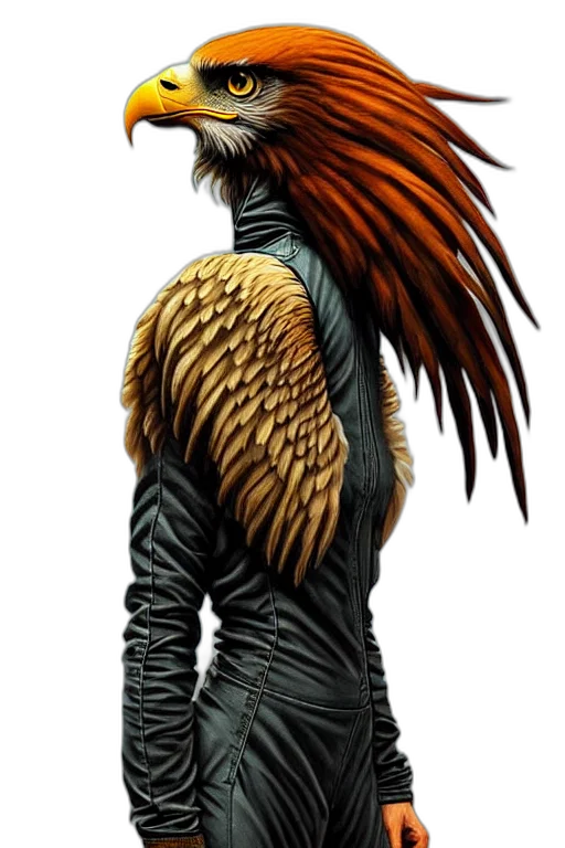 hair, animal, creature, dragon, fantasy art, concept art, comic book art, 3d render transparent PNG cut-out