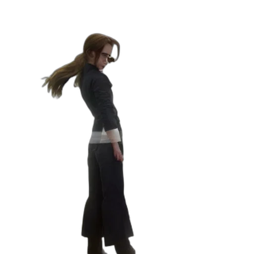 staff, dress, jacket, hair transparent PNG cut-out