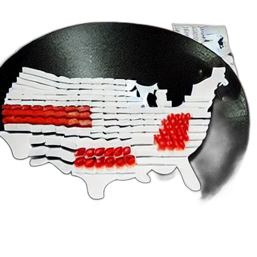map, united, states, made, out, sushi, table, next transparent PNG cut-out