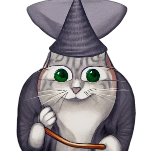 hat, staff, fantasy art, concept art, photorealistic, pixel art, terrified, gray transparent PNG cut-out