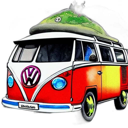 car, concept art, photorealistic, 3d render, cartoon, fisheye, perspective, caricature transparent PNG cut-out