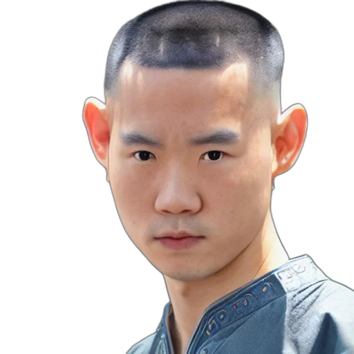 face, hair, staff, jacket transparent PNG cut-out