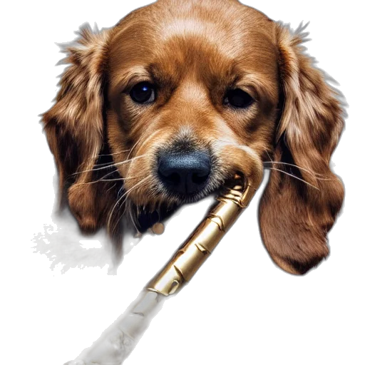 staff, weapon, animal, photorealistic, oil painting, concept art, watercolor, dog transparent PNG cut-out