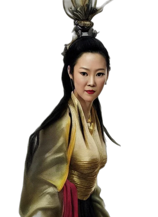 staff, dragon, face, dress, photorealistic, fantasy art, concept art, oil painting transparent PNG cut-out