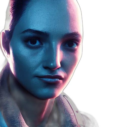 face, robot, 3d render, concept art transparent PNG cut-out