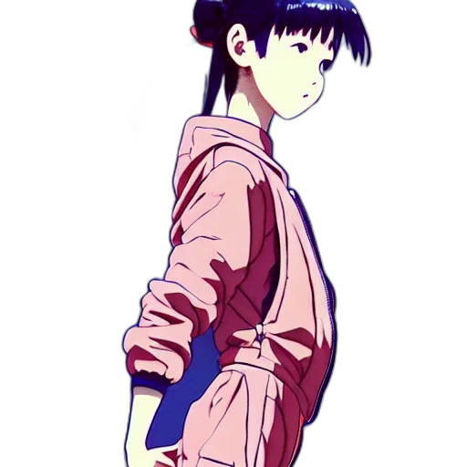 jacket, dress, staff, weapon, vaporwave, anime, watercolor, pixel art transparent PNG cut-out