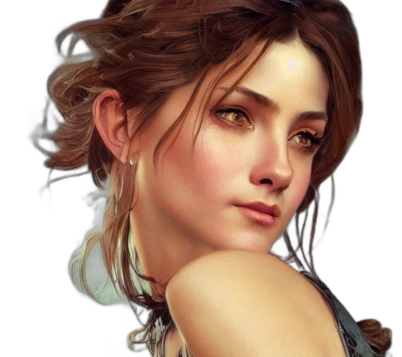 face, jewelry, crown, photorealistic transparent PNG cut-out