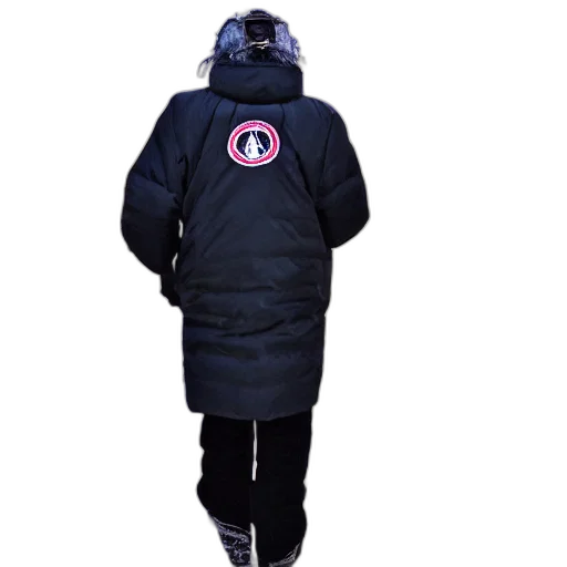 jacket, staff, umbrella, cyberpunk, 3d render, far, shot, year transparent PNG cut-out