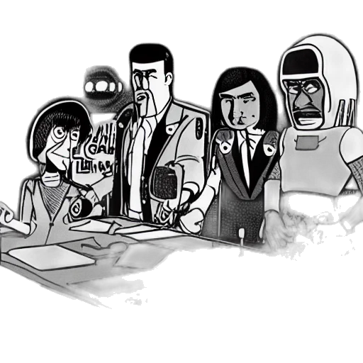 robot, comic book art, cartoon, concept art transparent PNG cut-out