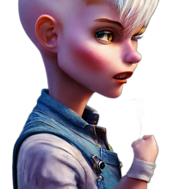 face, robot, staff, jacket, concept art, 3d render, fantasy art, photorealistic transparent PNG cut-out
