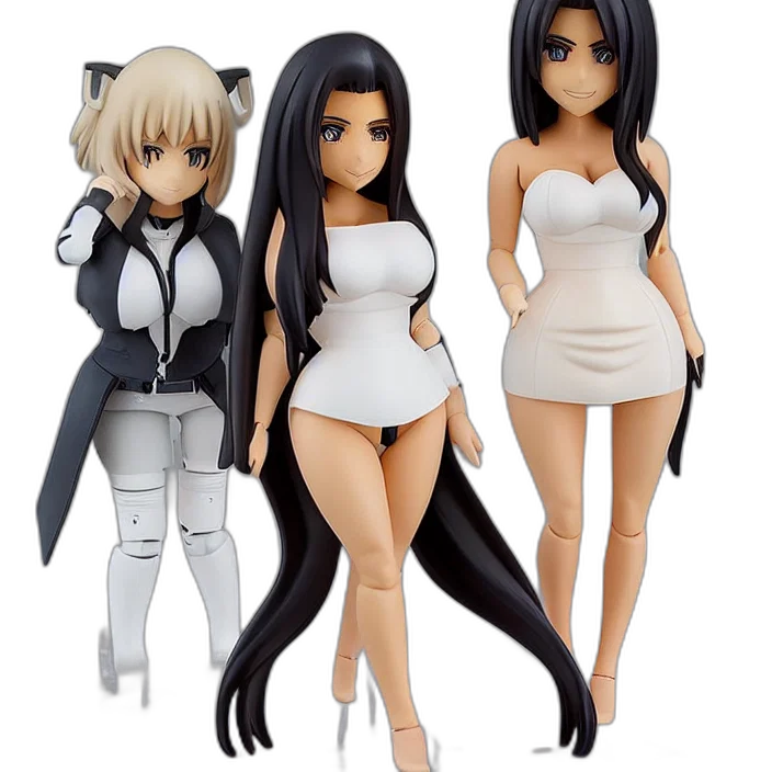 3d render, concept art, anime, monochrome transparent PNG cut-out