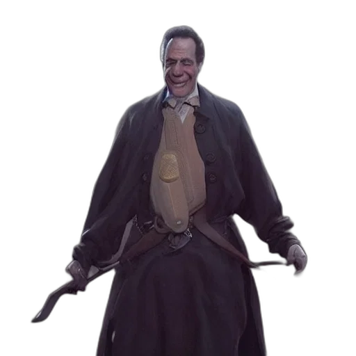 jacket, staff, weapon, creature transparent PNG cut-out