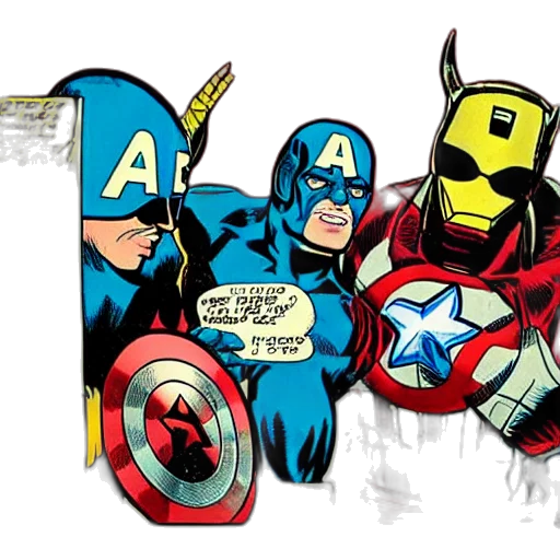comic book art, concept art, avengers, lost, backrooms, vintage, comic transparent PNG cut-out