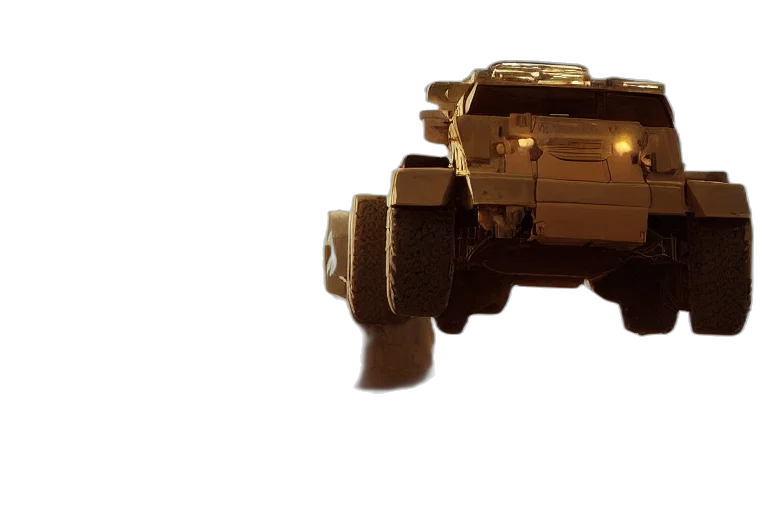 weapon, car, robot, 3d render transparent PNG cut-out