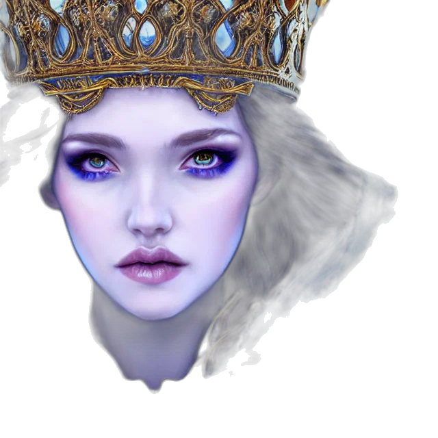 crown, face, mask, jewelry, fantasy art, photorealistic, concept art, 3d render transparent PNG cut-out