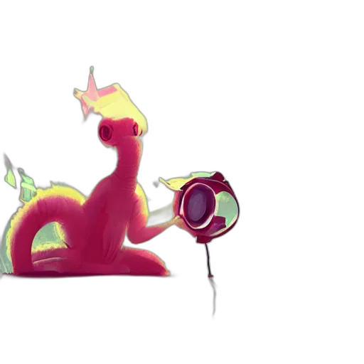 dragon, staff, creature, animal, concept art, 3d render, fantasy art, pixel art transparent PNG cut-out