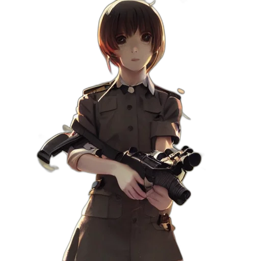 weapon, staff, jacket, robot transparent PNG cut-out